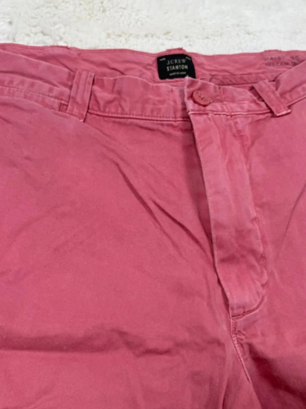 J. Crew Stanton Cotton Twill Shorts Red Inseam 9